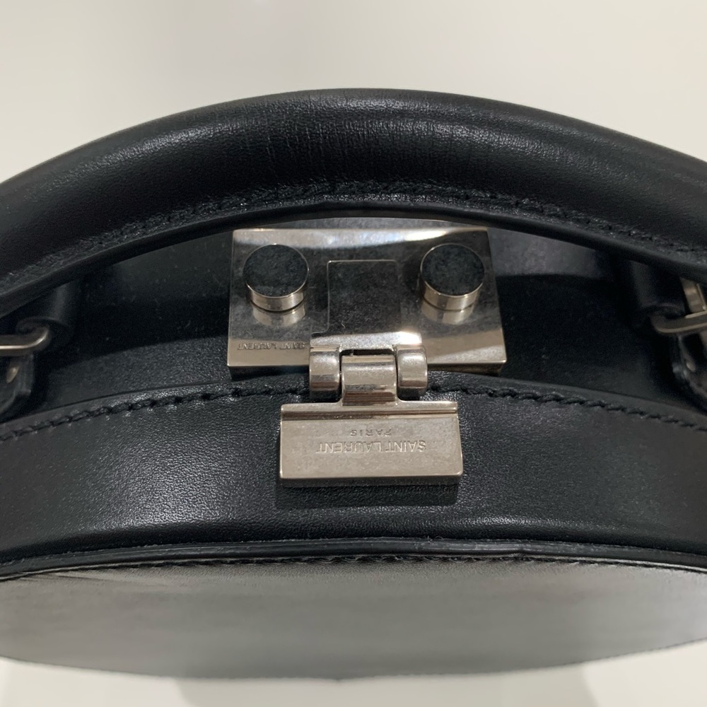 * Saint Laurent Small Leather Mica Hat Case - Picture 11 of 15